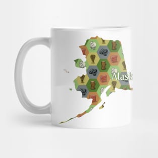 Alaska State Map Board Games Mug